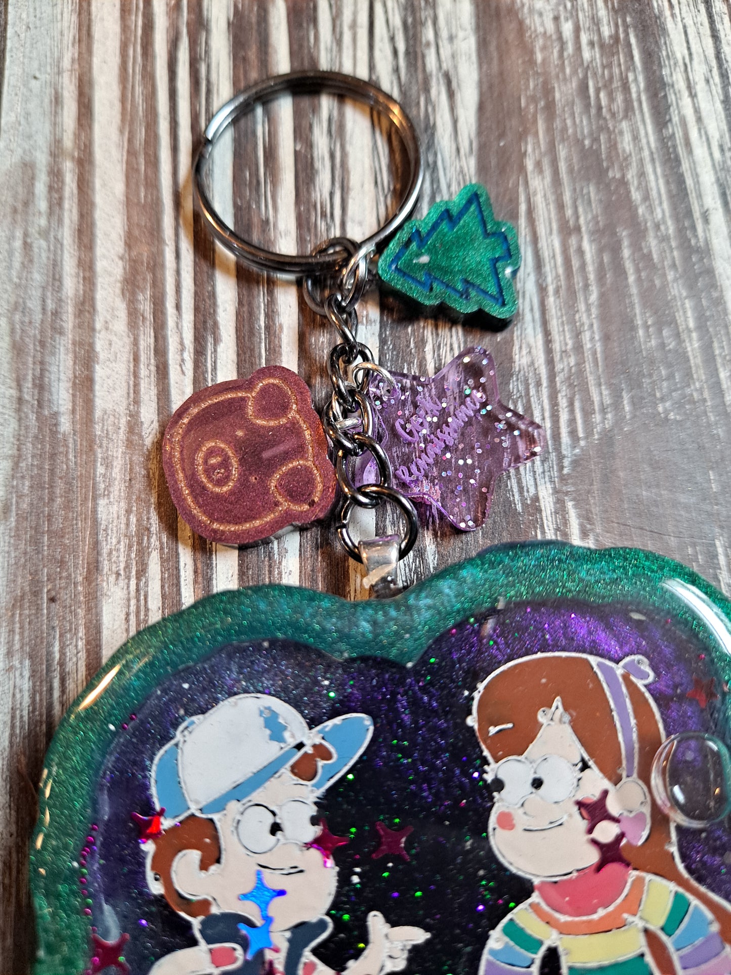 Mystery Twins Resin Shaker Keychain