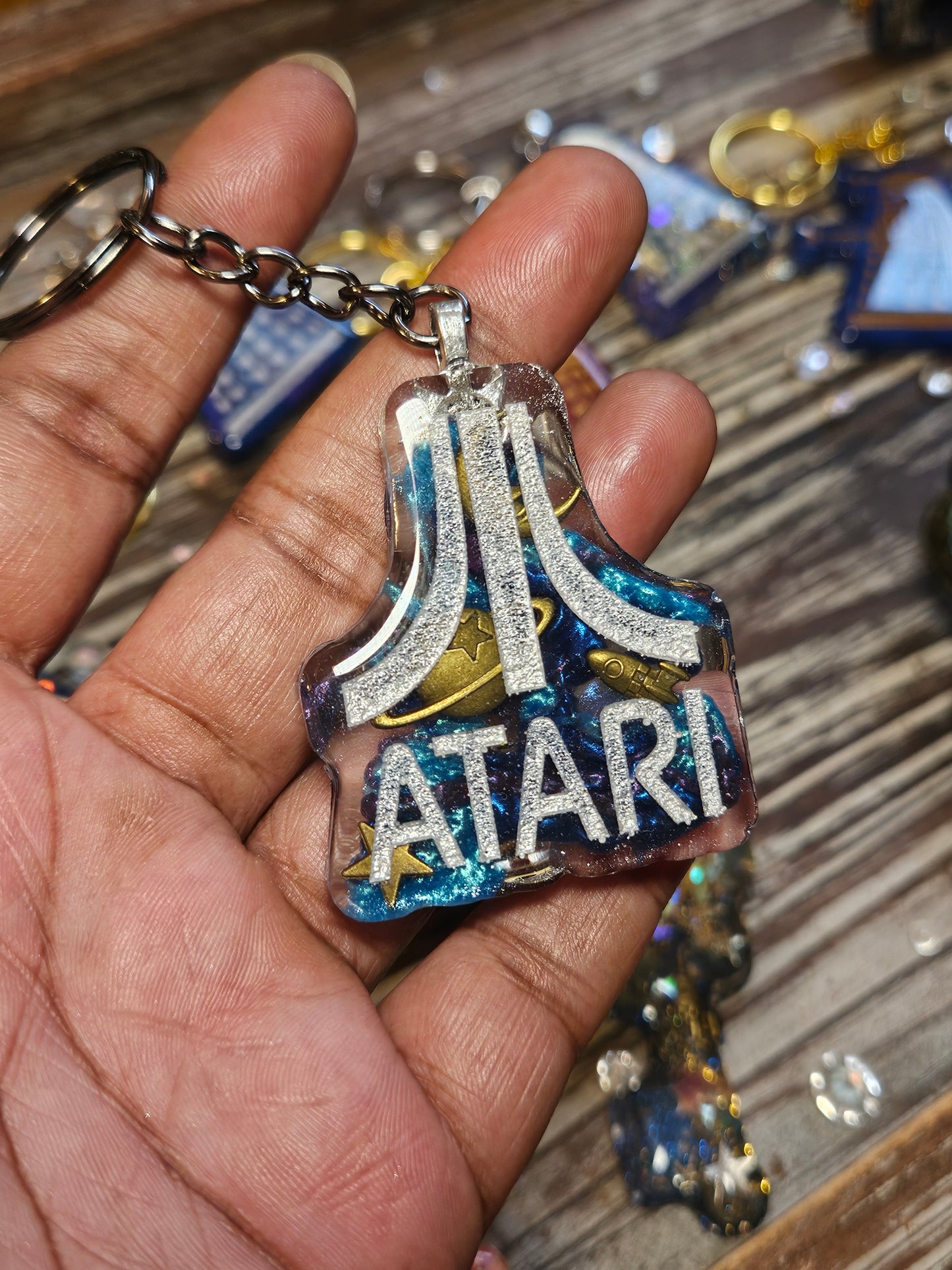 Vintage gamer keychain