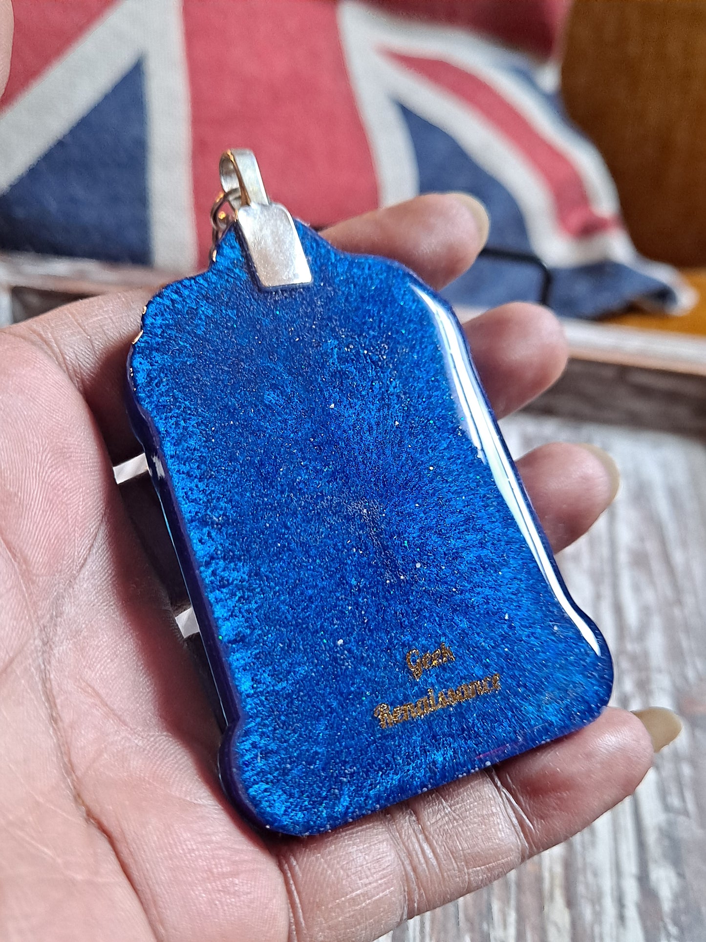 Police Box Resin Shaker Keychain