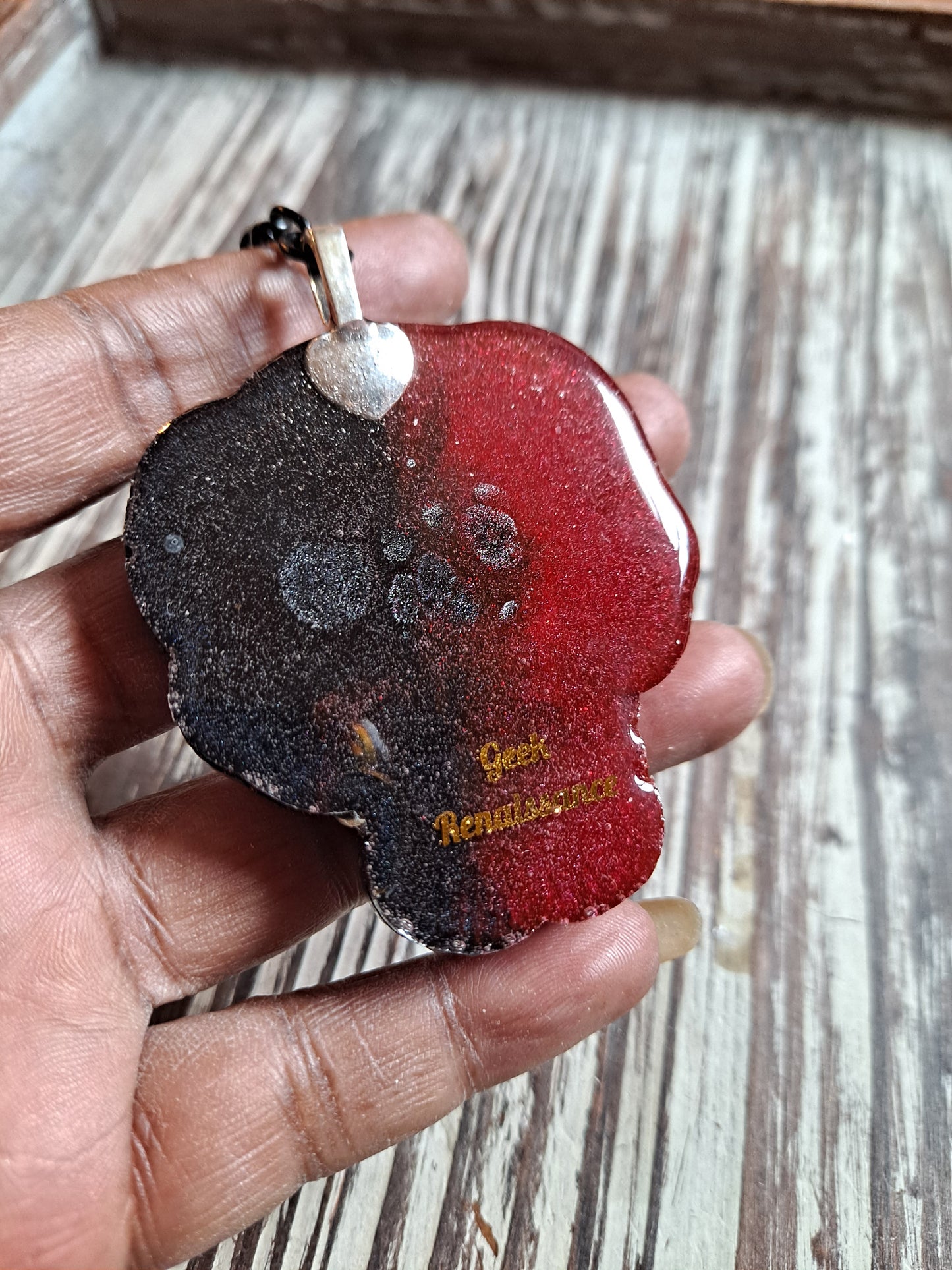 Harlequin Resin Shaker Keychain