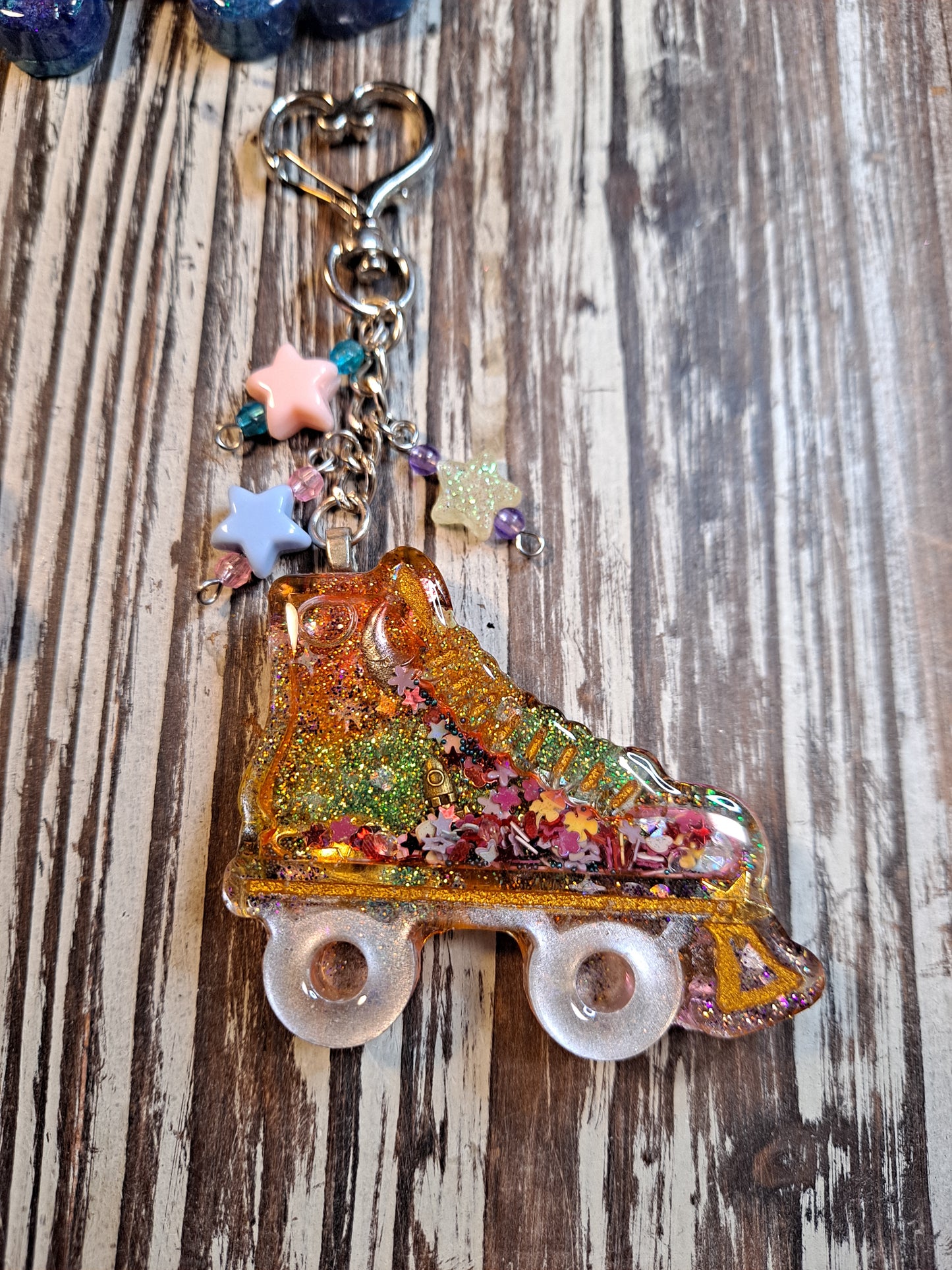 Rollerskate Shaker Keychain