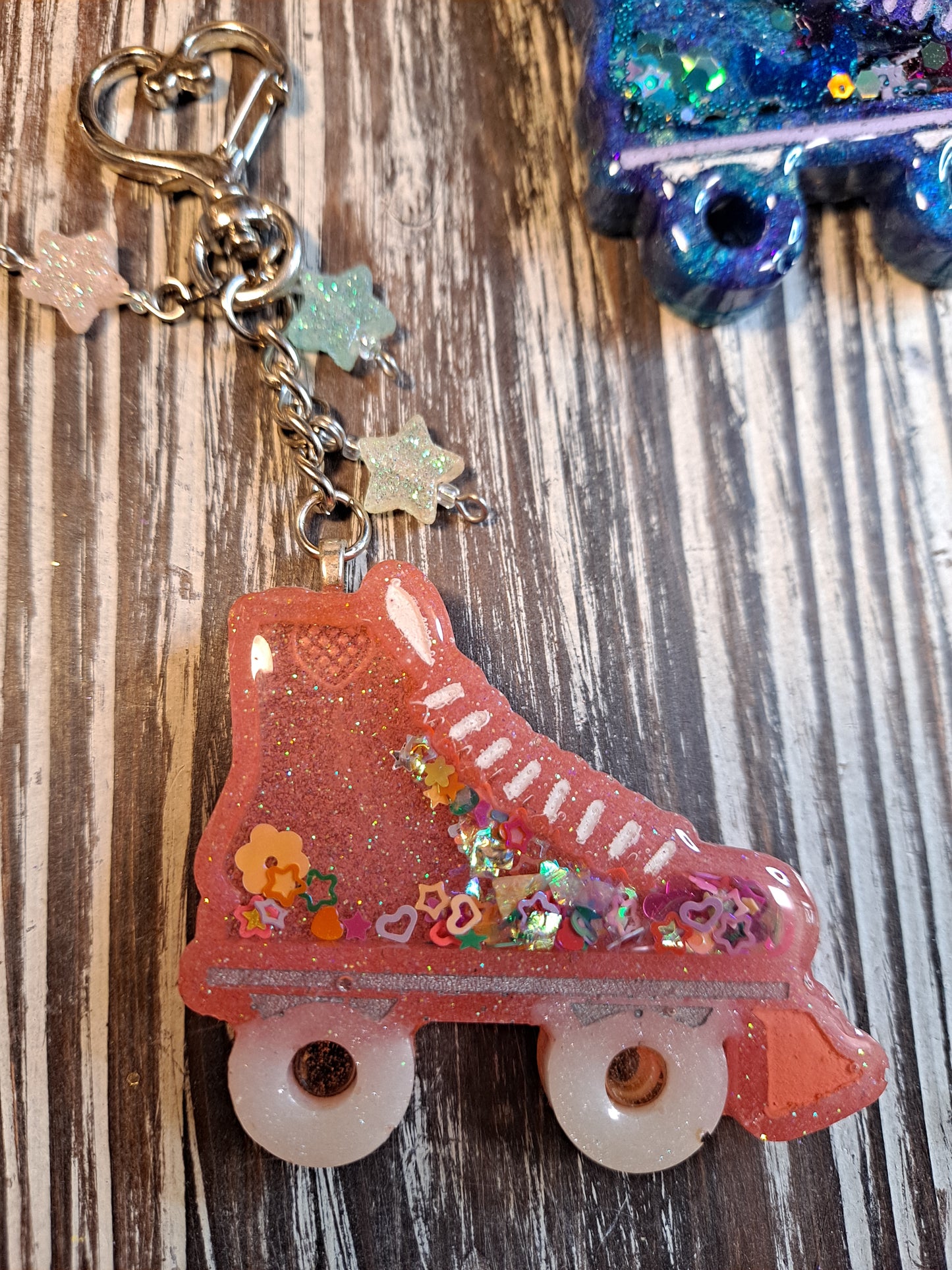 Rollerskate Shaker Keychain