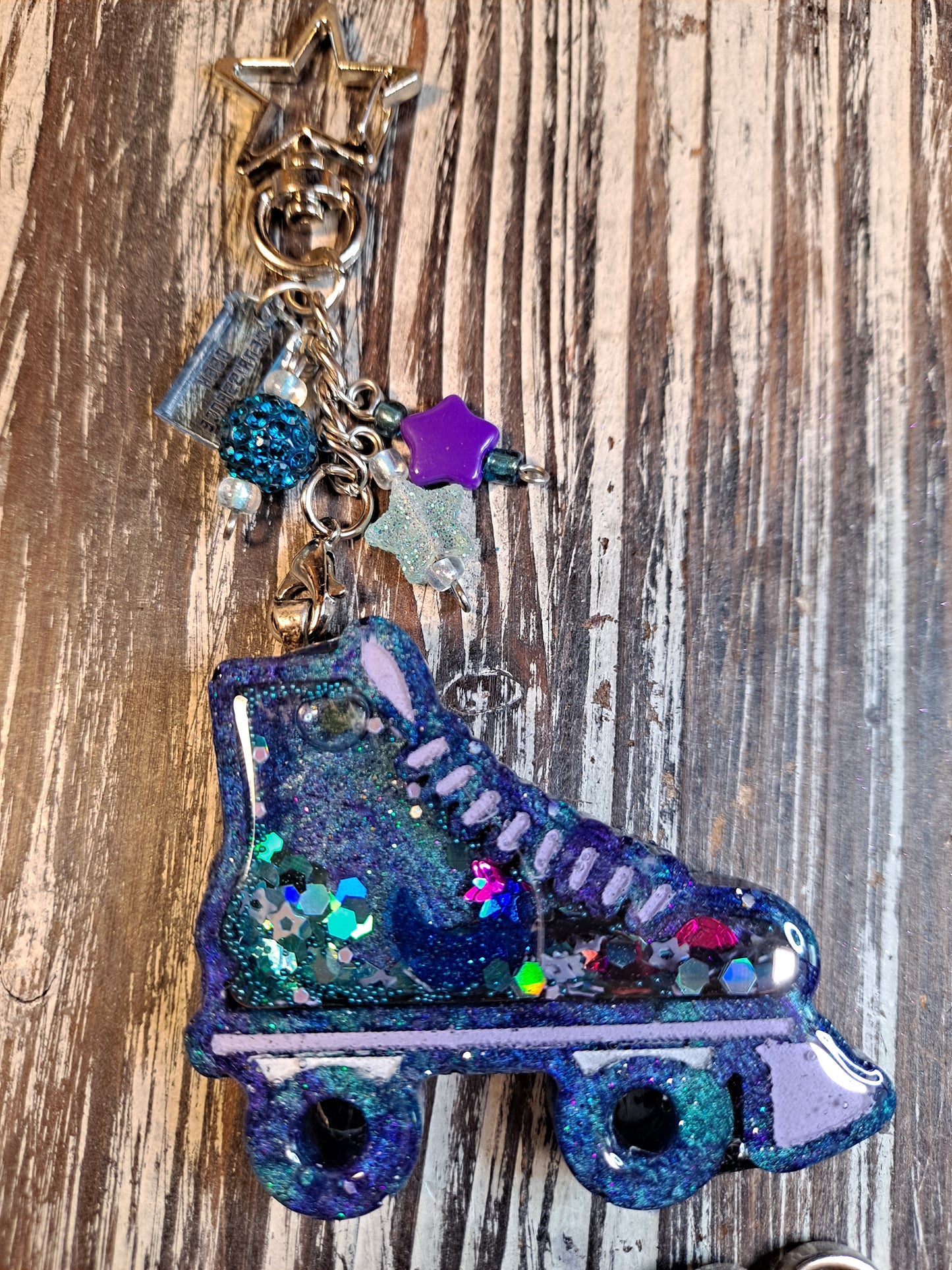 Rollerskate Shaker Keychain