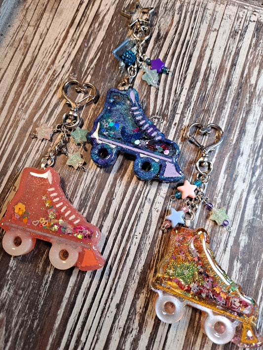 Rollerskate Shaker Keychain
