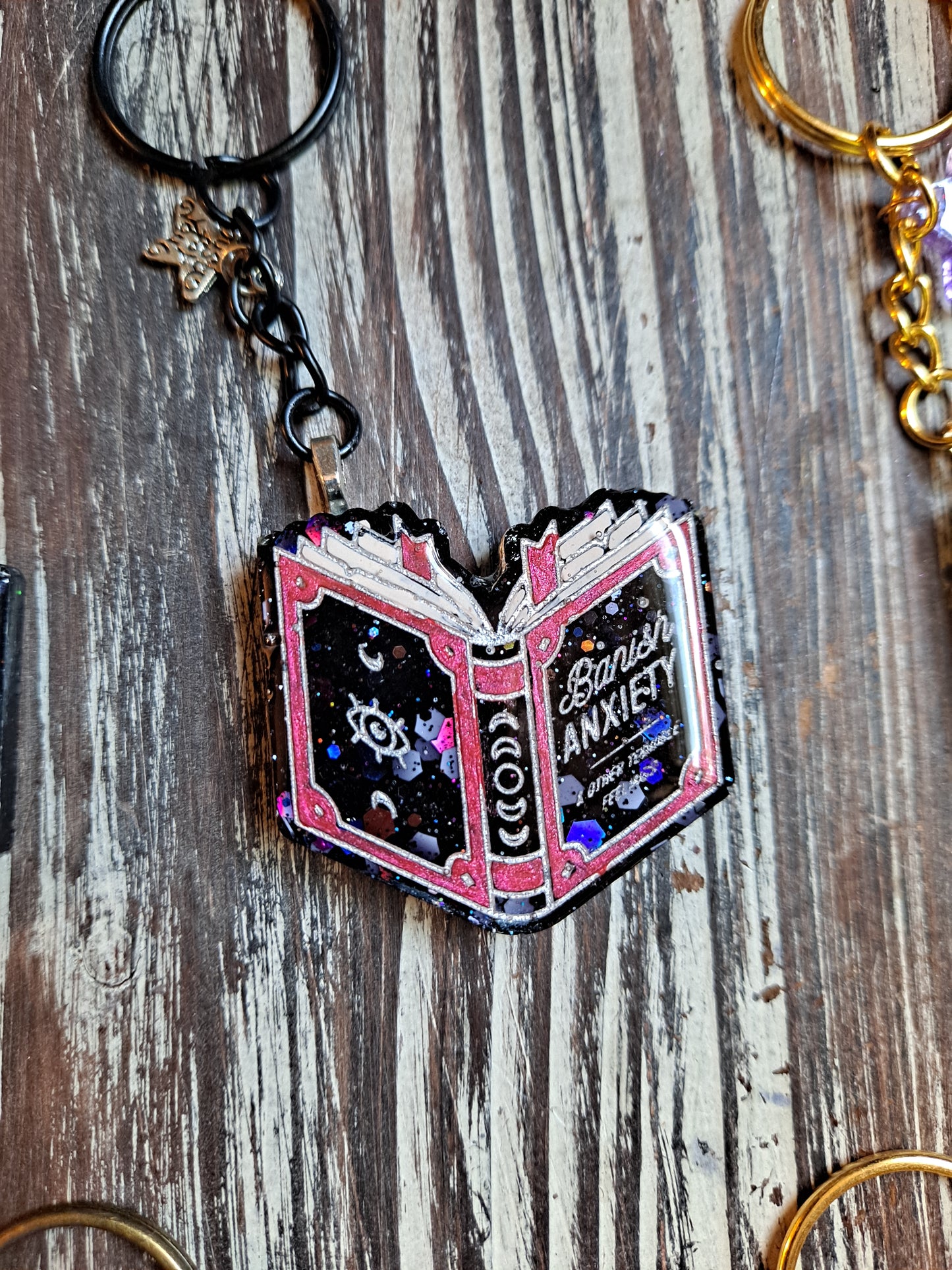 Anti-Anxiety Spellbook Keychain