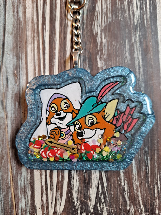 Foxy Bandit Resin Shaker Keychain