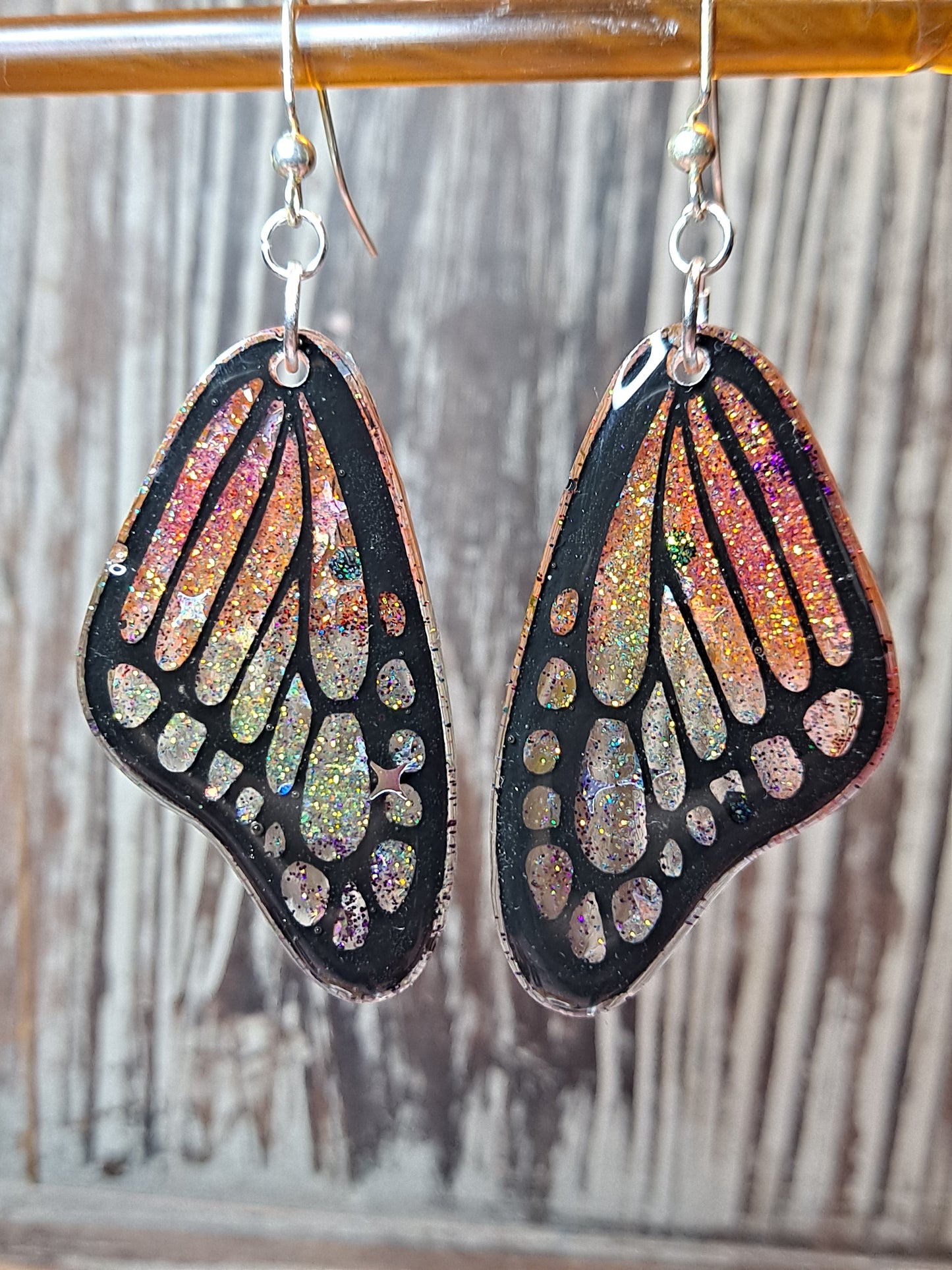 Rainbow Wing Butterfly Earrings