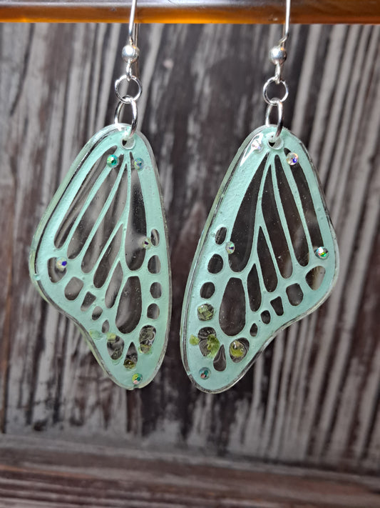 Crystal Wing Butterfly Earrings