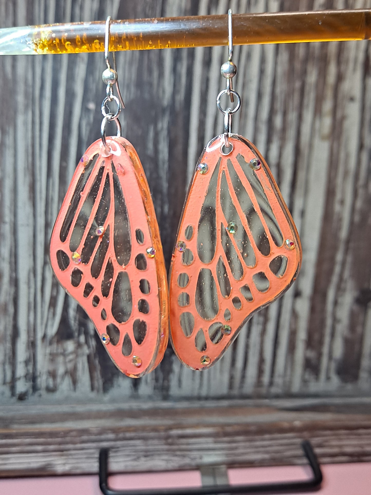 Crystal Wing Butterfly Earrings