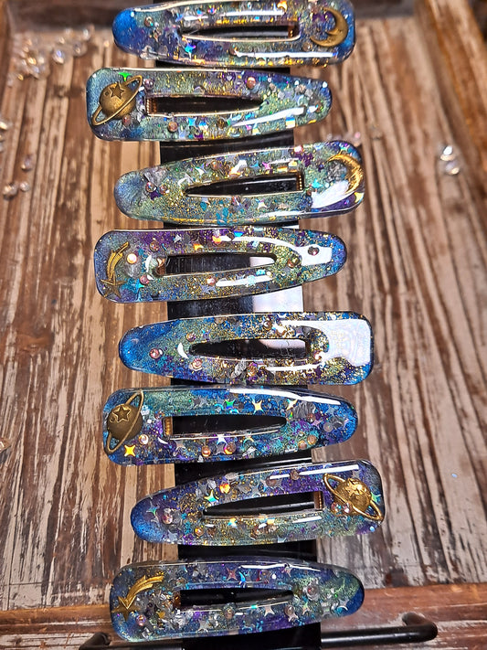 Galaxy Hair Clips