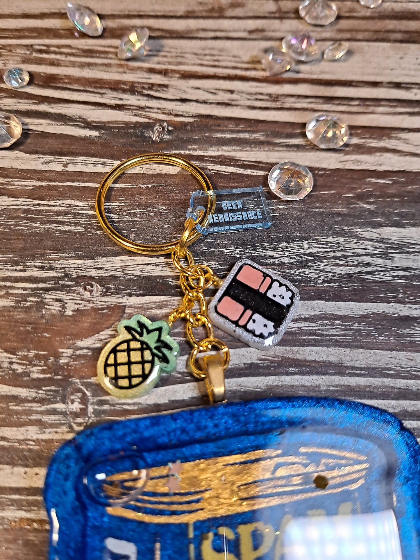 Spam shaker keychain