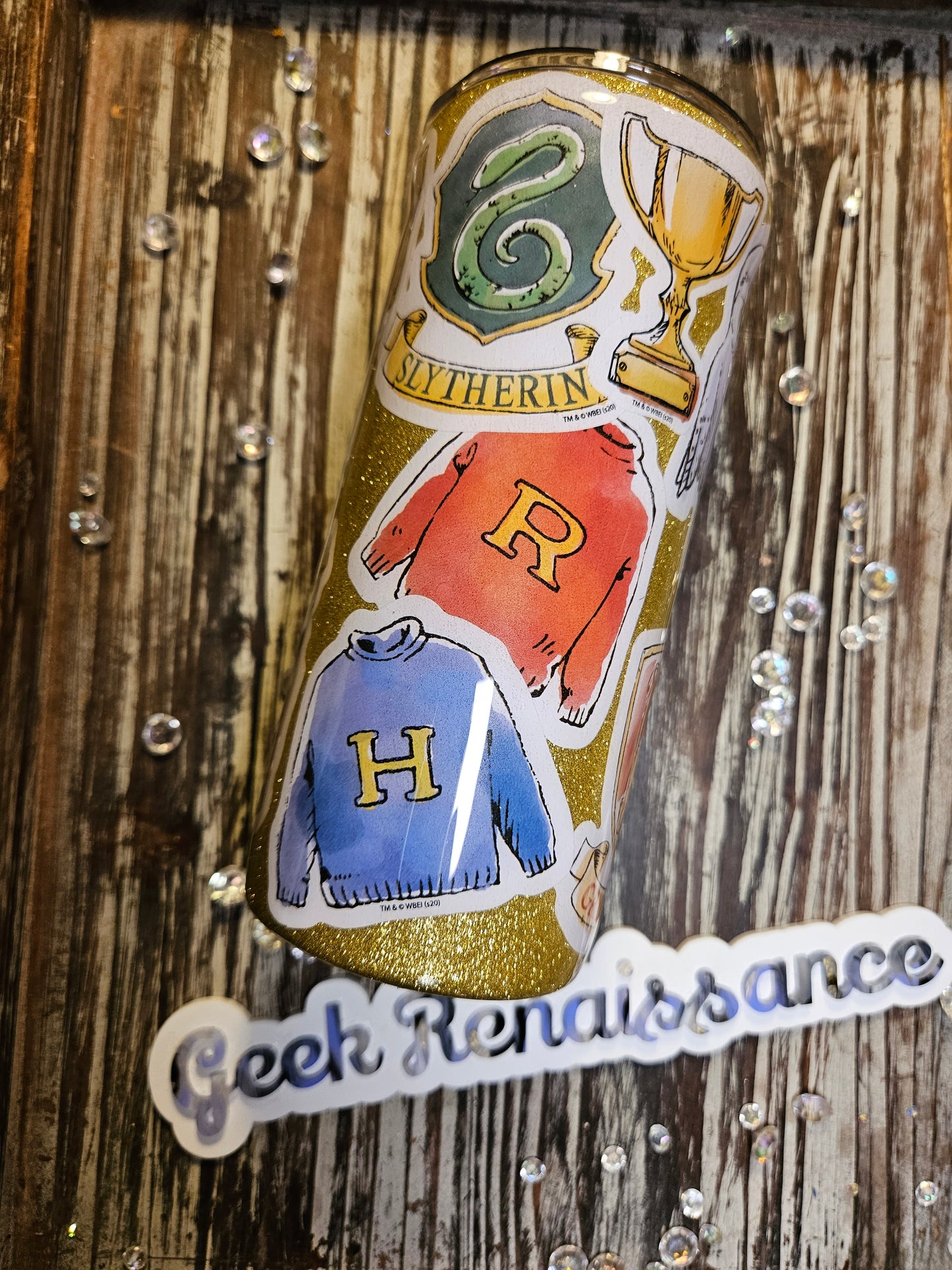 Magic school sticker collage tumblers