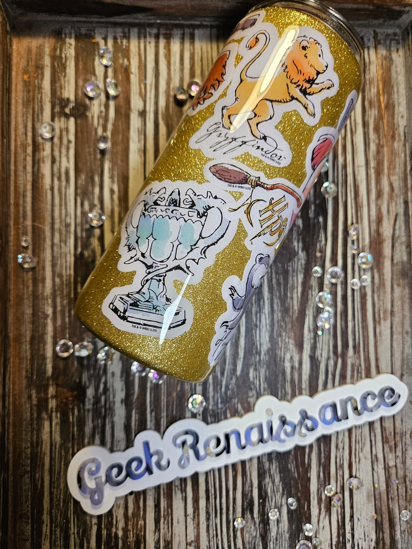 Magic school sticker collage tumblers