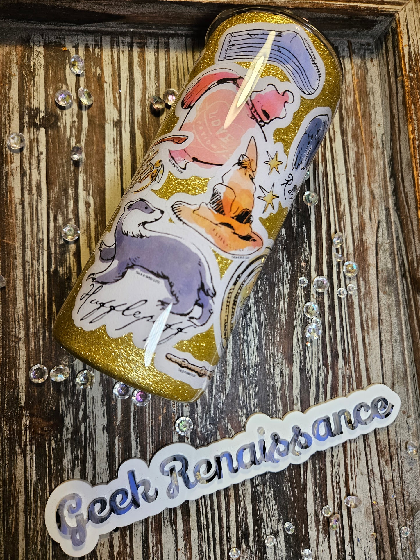 Magic school sticker collage tumblers