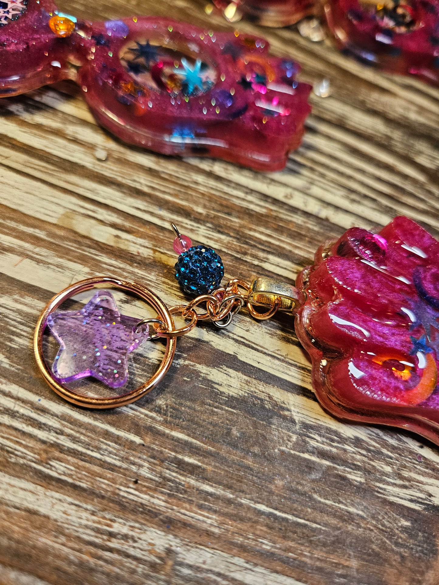 Luna Specs Resin Shaker Keychain Purse Charm