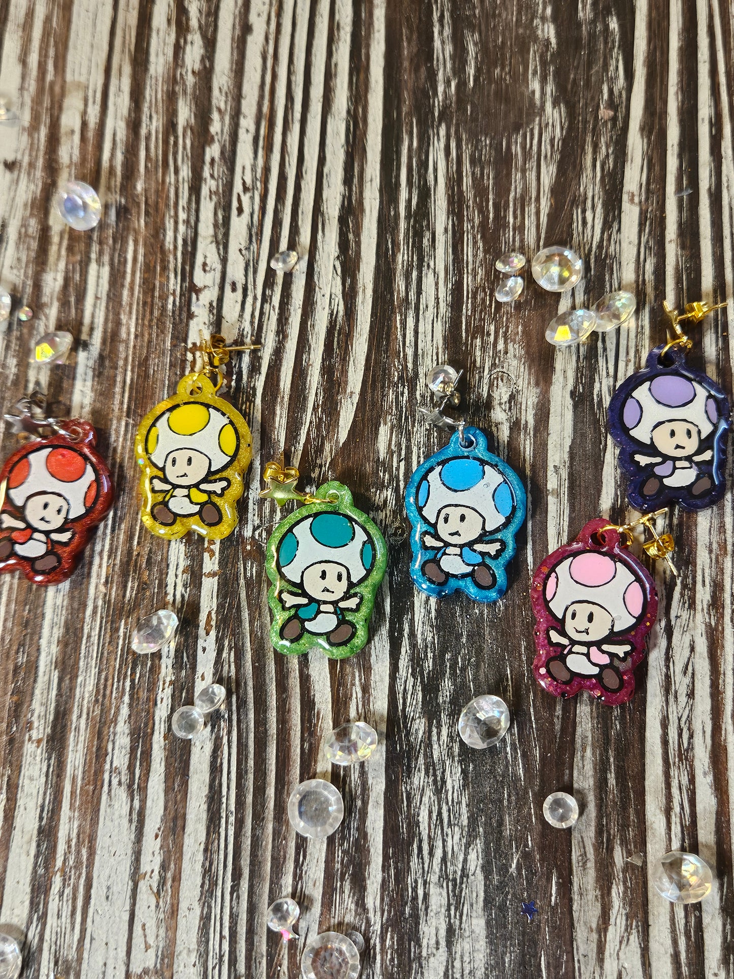 Mushroom Dangle Stud Earrings