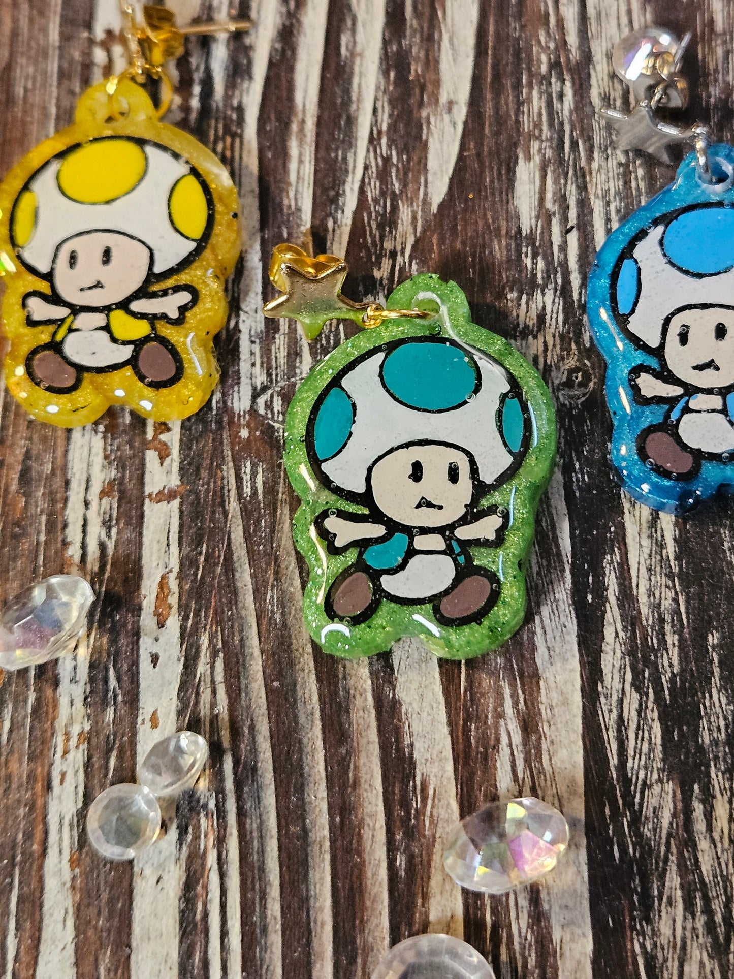 Mushroom Dangle Stud Earrings