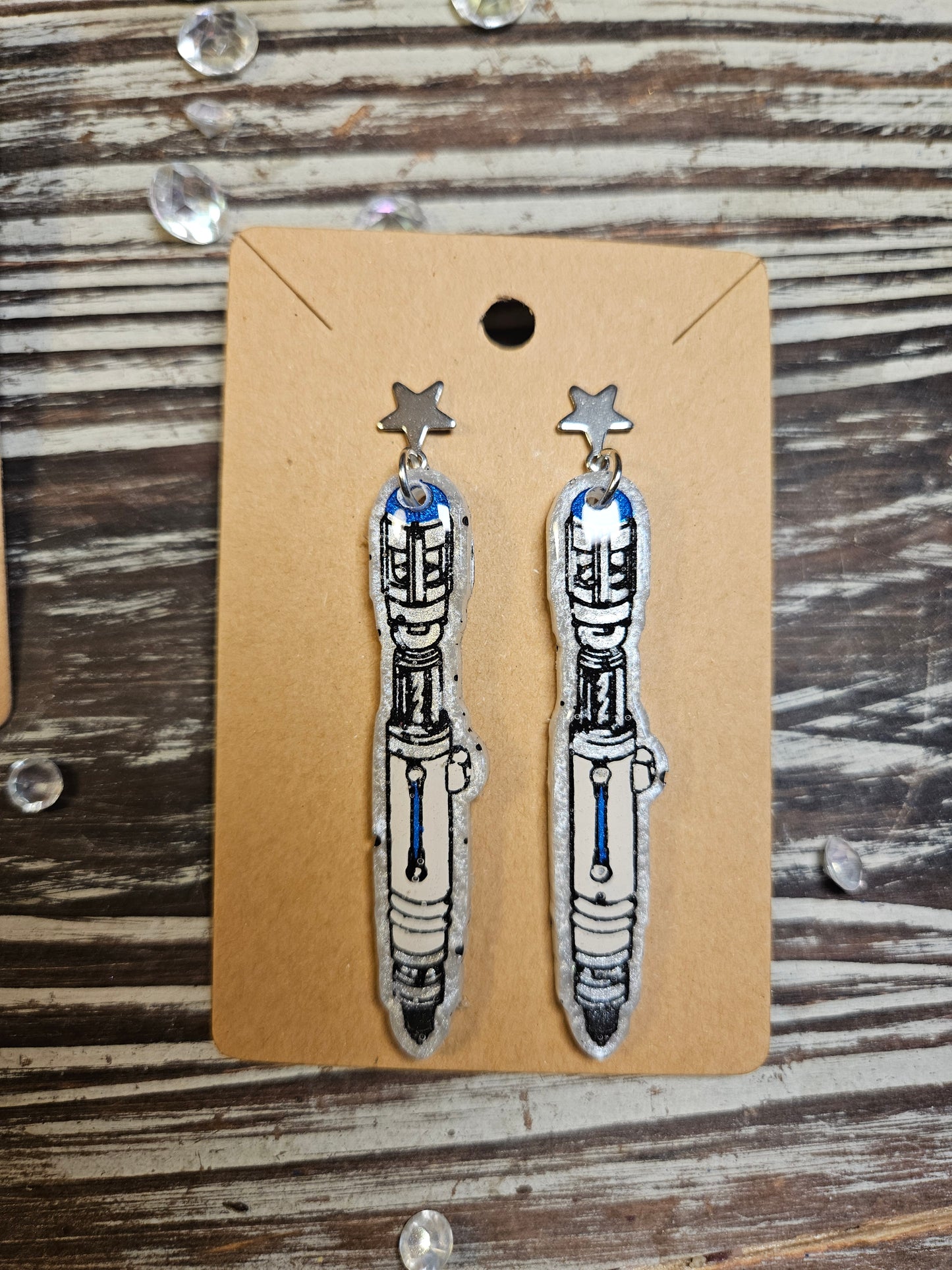 Space screwdriver earrings