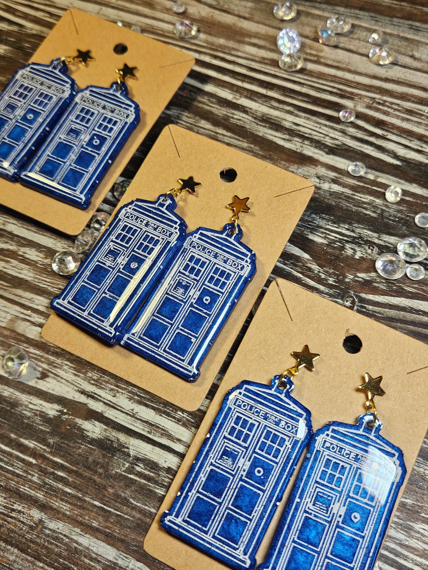 Police Box Earrings