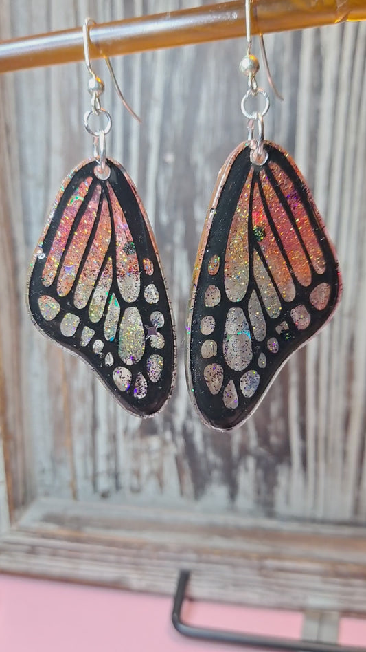 Rainbow Wing Butterfly Earrings