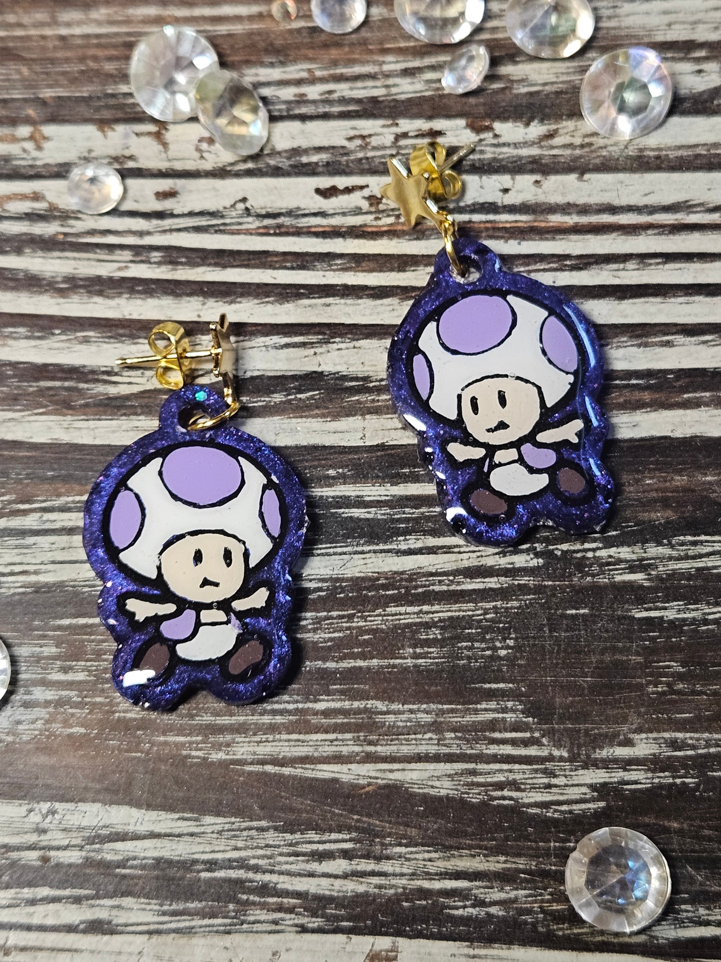 Mushroom Dangle Stud Earrings