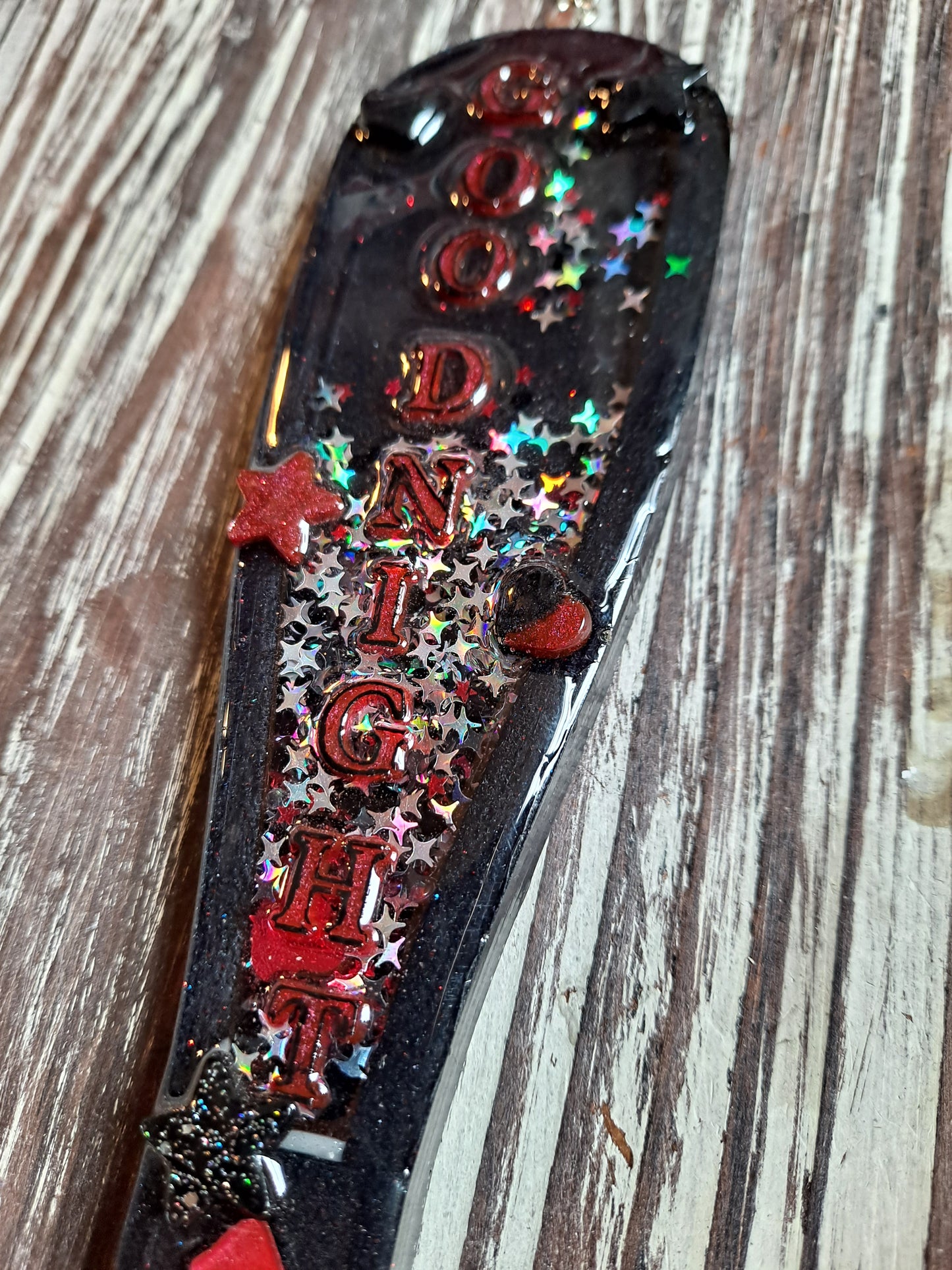 Harlequin Goodnight Bat Keychain